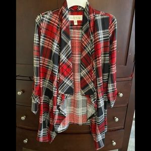 Buffalo Plaid Pattern Cardigan